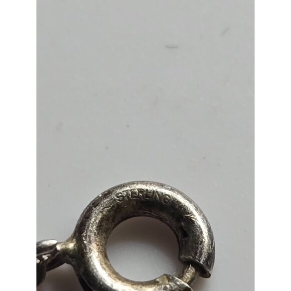 Vintage STERLING Silver Aurora Borealis Crystal Necklace & Clip on Earring Set - Picture 6 of 8